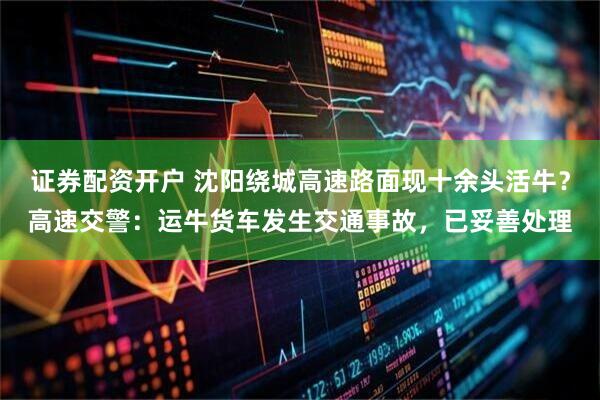 证券配资开户 沈阳绕城高速路面现十余头活牛？高速交警：运牛货车发生交通事故，已妥善处理