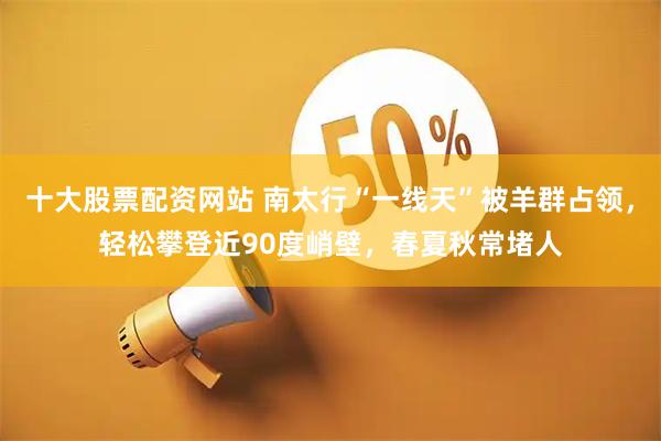 十大股票配资网站 南太行“一线天”被羊群占领，轻松攀登近90度峭壁，春夏秋常堵人
