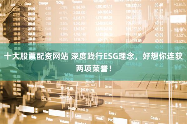 十大股票配资网站 深度践行ESG理念，好想你连获两项荣誉！