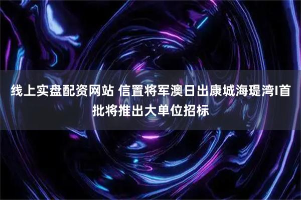 线上实盘配资网站 信置将军澳日出康城海瑅湾I首批将推出大单位招标
